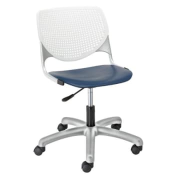 Image for Kfi Seating Kool Computer Chair, White Back, Navy Seat from HD Supply