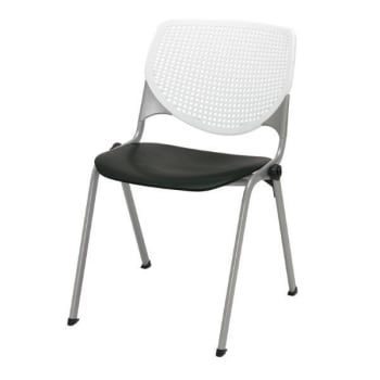 Image for Kfi Seating Kool Stack Chair, White Back, Black Seat from HD Supply