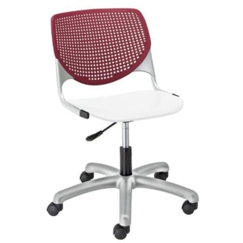 Image for Kfi Seating Kool Computer Chair, Burgundy Back, White Seat from HD Supply