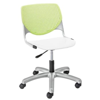 Image for Kfi Seating Kool Computer Chair, Lime Green Back, White Seat from HD Supply