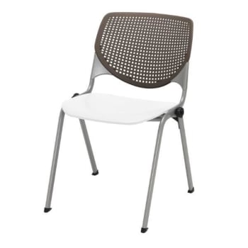 Image for Kfi Seating Kool Stack Chair, Brownstone Back, White Seat from HD Supply