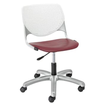 Image for Kfi Seating Kool Computer Chair, White Back, Burgundy Seat from HD Supply
