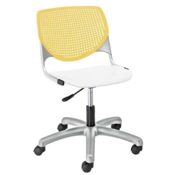 Image for Kfi Seating Kool Computer Chair, Yellow Back, White Seat from HD Supply