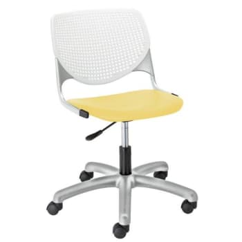 Image for Kfi Seating Kool Computer Chair, White Back, Yellow Seat from HD Supply