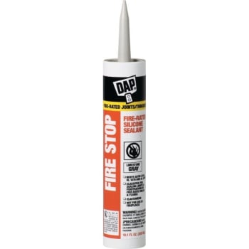 DAP 10 Oz FIRE STOP Fire-Rated Silicone Sealant (Limestone Gray) (12-Case)