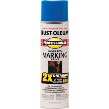 Rust-Oleum Inverted Marking Paint, Caution Blue, 15 Oz, Case Of 6