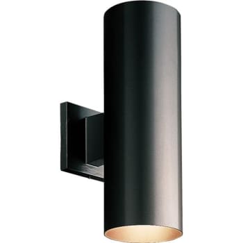 Image for Progress Lighting Led Cylinder Two-Light Black Wall Bracket from HD Supply