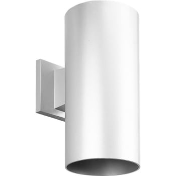 Image for Progress Lighting LED Cylinder One-Light White Wall Fixture from HD Supply