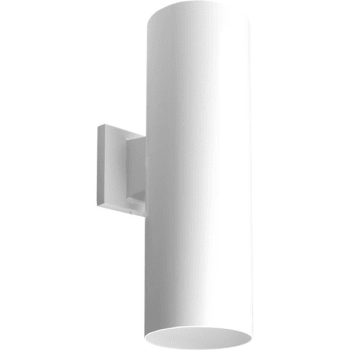 Image for Progress Lighting LED Cylinder Two-Light White Wall Fixture from HD Supply