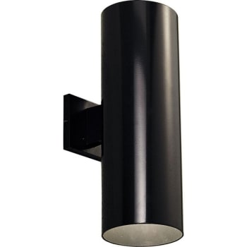Image for Progress Lighting Led Cylinder Two-Light Black Wall Fixture from HD Supply