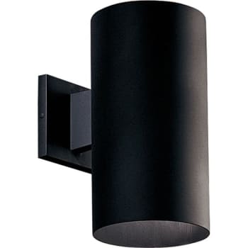 Image for Progress Lighting LED Cylinder One-Light Black Wall Fixture from HD Supply