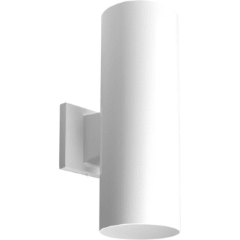 Image for Progress Lighting Led Cylinder Two-Light White Wall Bracket from HD Supply