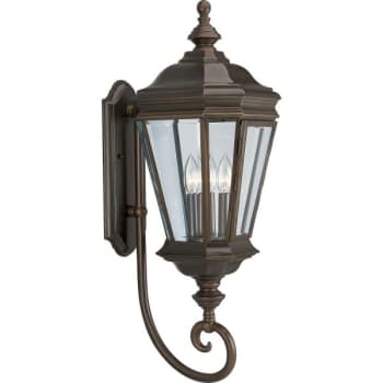 Image for Progress Lighting Crawford 9.88 x 28.88 in. 3-Light Outdoor Lantern (Oil-Rubbed Bronze) from HD Supply