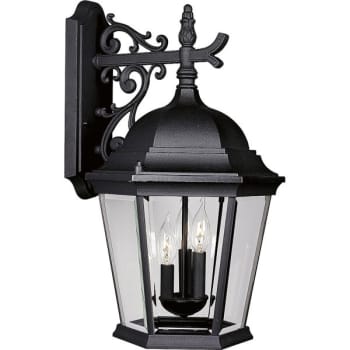 Image for Progress Lighting Welbourne 12.63 X 22.19 In. 3-Light Outdoor Lantern (Textured Black) from HD Supply