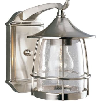 Image for Progress Lighting Prairie 6.38 X 9.13 In. 1-Light Outdoor Lantern (Brushed Nickel) from HD Supply