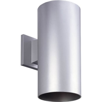 Progress Lighting Cylinder One-Light Metallic Gray Wall Lantern
