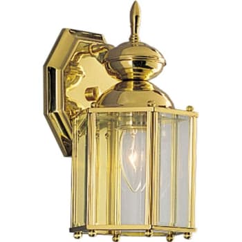 Image for Progress Lighting Brassguard 5.38 X 10.25 In. 1-Light Outdoor Lantern (Polished Brass) from HD Supply