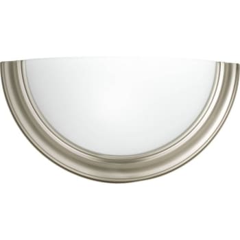 Image for Progress Lighting Eclipse One-Light Brushed Nickel Sconce With Satin White Glass from HD Supply