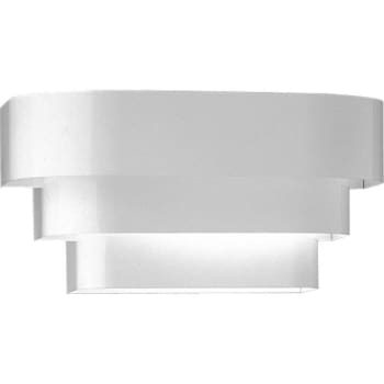 Image for Progress Lighting 14 in. 1-Light Incandescent Wall Sconce (White) from HD Supply