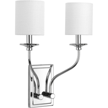 Image for Progress Lighting Bonita 13.75 in. 2-Light Incandescent Wall Sconce (Polished Chrome) from HD Supply