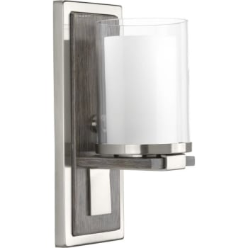 Image for Progress Lighting Mast 5 In. 1-Light Incandescent Wall Sconce (Brushed Nickel) from HD Supply