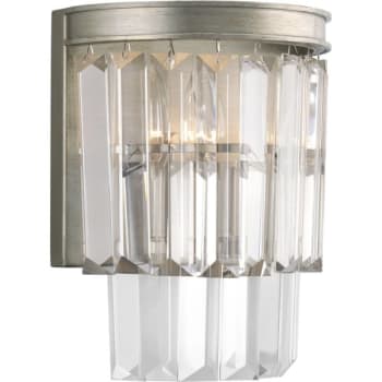 Image for Progress Lighting Glimmer 8 In. 2-Light Incandescent Wall Sconce (Silver Ridge) from HD Supply