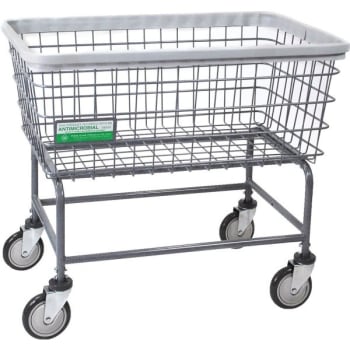 R&B Wire® Antimicrobial Large Capacity Wire Cart, 4.5 Bu.