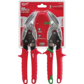 Image for Milwaukee® Offset Aviation Snip Set Package Of 2 from HD Supply