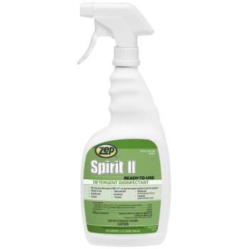 Zep® Spirit Ii 32 Oz Rtu Germicidal Cleaner And Deodorant Quat-Based (12-Case)