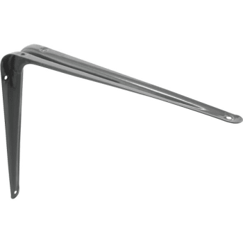 Image for Gray Enamel 10" X 12" Stamped Steel Shelf Brackets, Pack Of 2 from HD Supply