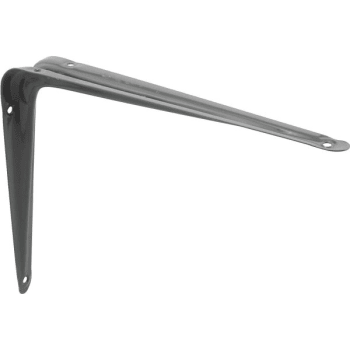 Image for Gray Enamel 8" X 10" Stamped Steel Shelf Brackets, Pack Of 2 from HD Supply