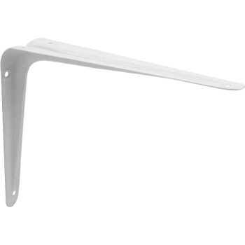 Image for White Enamel 6" X 8" Stamped Steel Shelf Brackets, Pack Of 2 from HD Supply