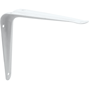Image for White Enamel 8" X 10" Stamped Steel Shelf Brackets, Pack Of 2 from HD Supply