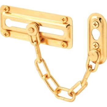 Image for 3-7/16 In Steel Stamped Chain Door Lock (Brass) from HD Supply
