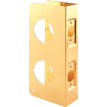 Brass 2-1/8" X 2-3/4" X 1-3/4" Recessed Combo Lock & Door Reinforcer