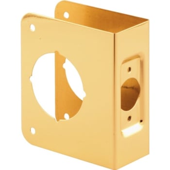 Image for Solid Brass 2-1/8" X 2-3/8" X 1-3/8" Recessed Lock & Door Reinforcer from HD Supply