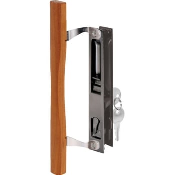 Image for Diecast & Wood 6-5/8" Flush Mount Sliding Door Keyed Handle Set from HD Supply