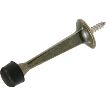 Image for 3 In Diecast Rigid Door Stop W/ Rubber Tip (5-Pack) (Antique Brass) from HD Supply