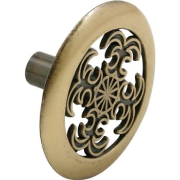 Image for 4 In. Round Filigree Cabinet Knob (Brass) (5-Pack) from HD Supply
