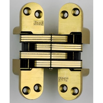 Image for Soss Satin Brass Invisible Hinge For Wood Or Metal Applications from HD Supply