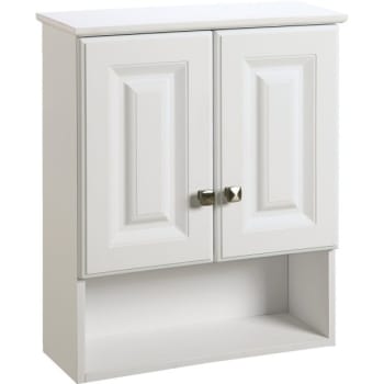 Seasons 21 X 26 X 7 White Thermofoil Over The John Vanity Wall