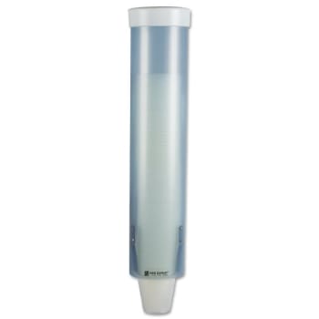 Image for San Jamar® Blue Vinyl Wall Mount Adjustable Frosted Water Cup Dispenser from HD Supply