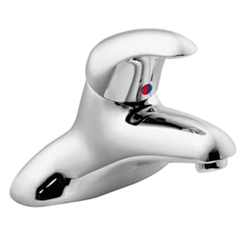 Moen M-Dura Commercial Chrome 1-Handle Low-Arc 1.2 GPM Bathroom Faucet With Pop-Up