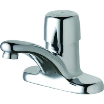Image for Chicago Faucets® Sink Faucets, 0.5 GPM, 3.875" Spout, 4" Center, Chrome, 1 Handle from HD Supply
