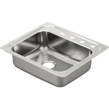 Image for Moen 25 x 22" Single Bowl Stainless Steel Sink 4-Hole from HD Supply