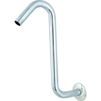 Image for Brass S-Shaped .5 Mip X 11 In Shower Arm/flange (Chrome) from HD Supply