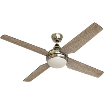 Seasons® 52 in 4-Blades Ceiling Fan w/ Light (Brushed Nickel)