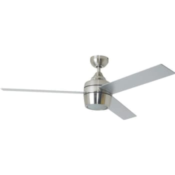 Seasons® 52 in Tri-Mount 3-Blade Ceiling Fan w/ Light (Brushed Nickel)