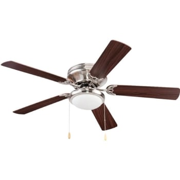 Seasons® 52 in 5-Blade Ceiling Fan w/ Light (Brushed Nickel)