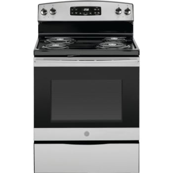GE® 30" Electric, Coil Range w/ 5.3 Cu Ft, Stainless